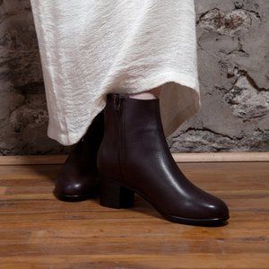 HOPP Studios leather zip-up ankle boots